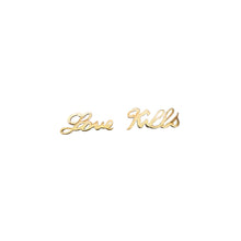 18k Gold Love Kills Earrings