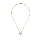 18k Gold Chain with Kite Cut Swiss Blue Topaz