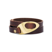 Leather wrap Bracelets with 18k Buckle