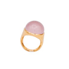 18k Gold Ring with Rose Quartz