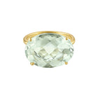 18k Gold Radiant Cut Prasiolite Cocktail Ring