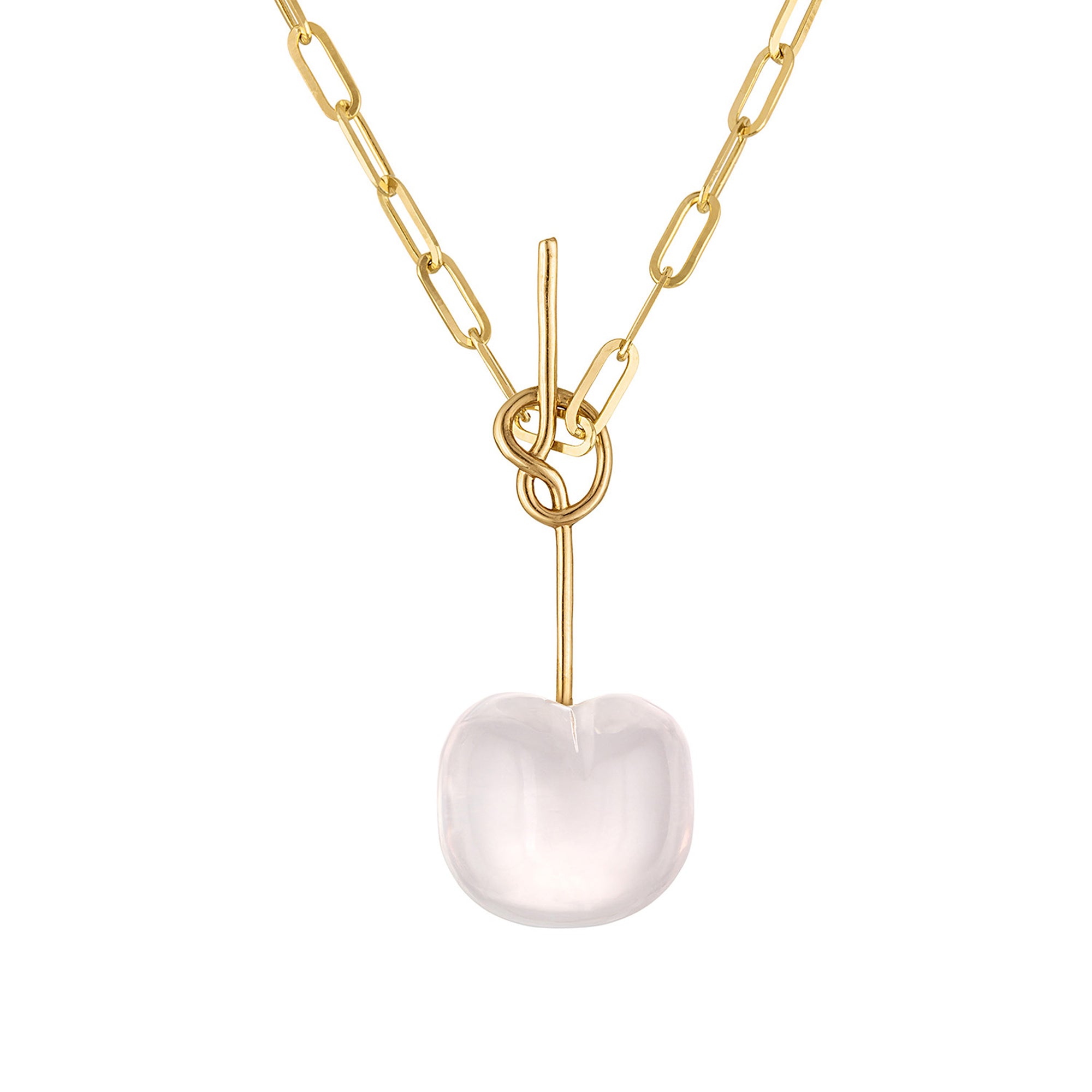 18k Gold Chain with Cherry Pendant