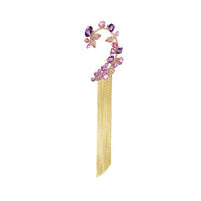 18k Gold Chandelier Ear Cuff (4") with Gems