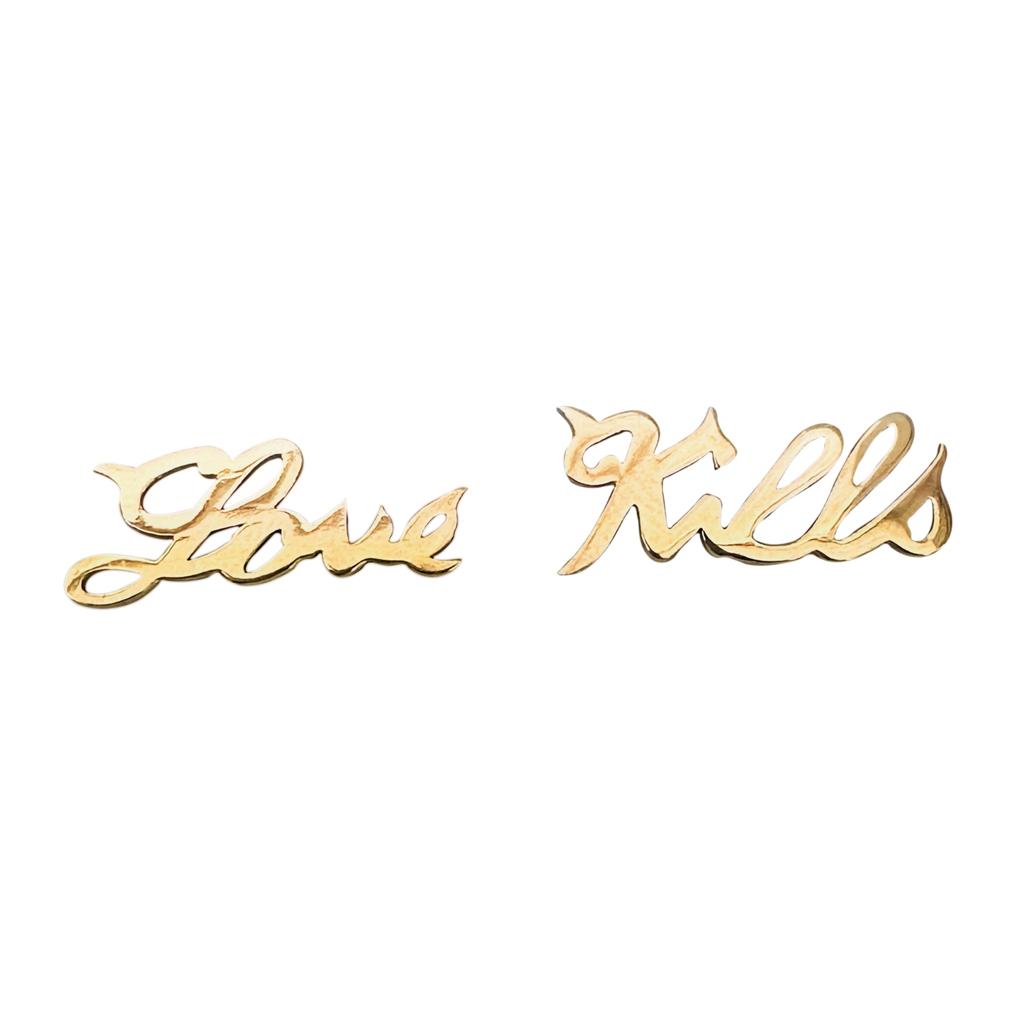 18k Gold Love Kills Earrings