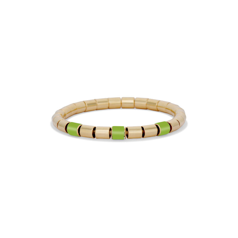 18k Gold Stretch Bracelet with Peridot