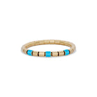 18k Gold Stretch Bracelet with Swiss Blue Topaz