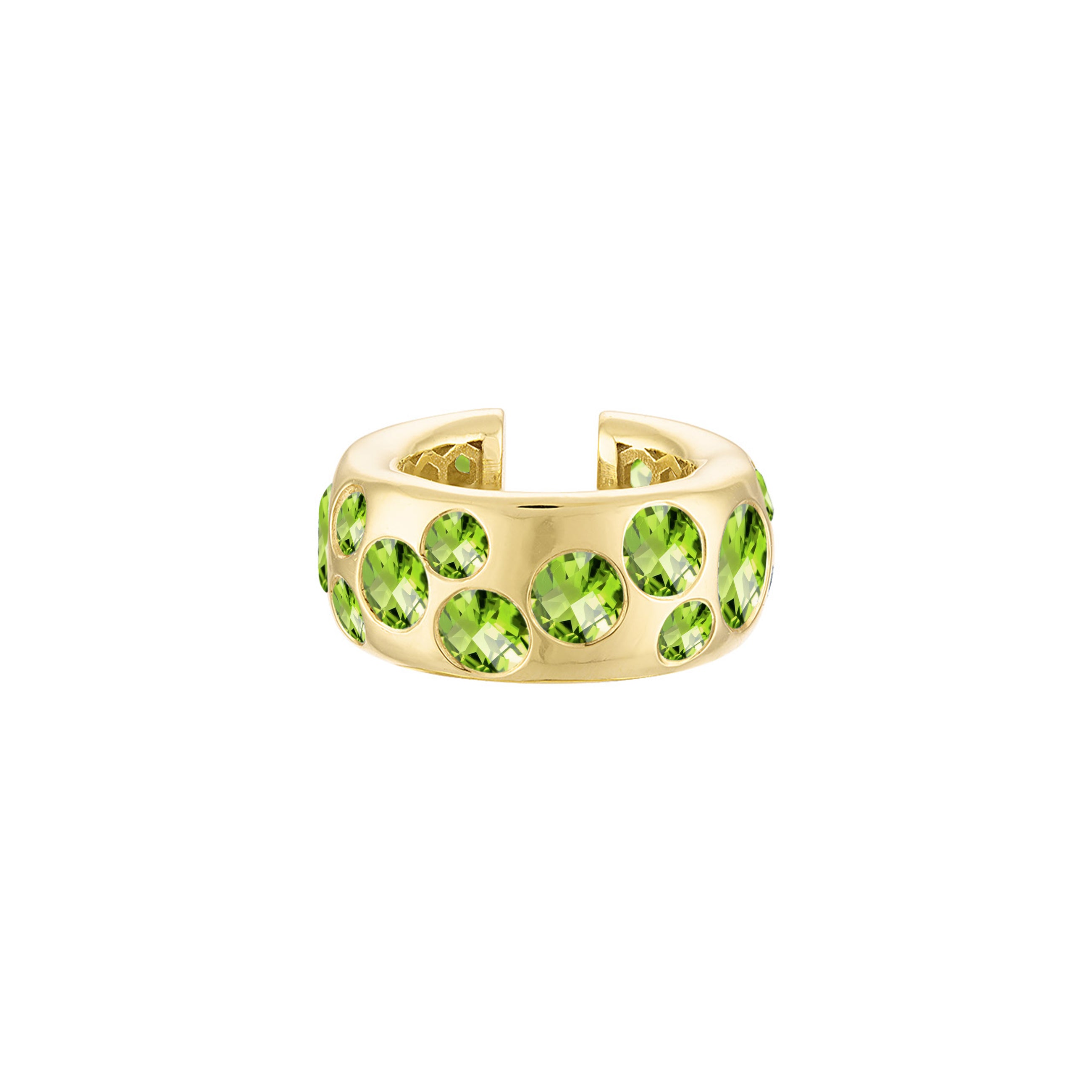 18k Gold Ear Cuff with Peridot