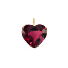 18k Gold Garnet Heart Pendant