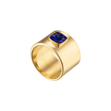 18k Solid Yellow Gold Ring with Cushion Cut Lolite