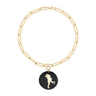 18k Gold Signature Chain with Lovers Pendant