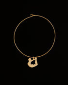 18k Gold Bow Pose on Wire