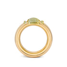 Solid 18k Gold Stacking Ring with Champagne Citrine