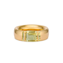 Solid 18k Gold Stacking Ring with Champagne Citrine