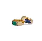 Solid 18k Gold Stacking Ring with Blue Sapphire